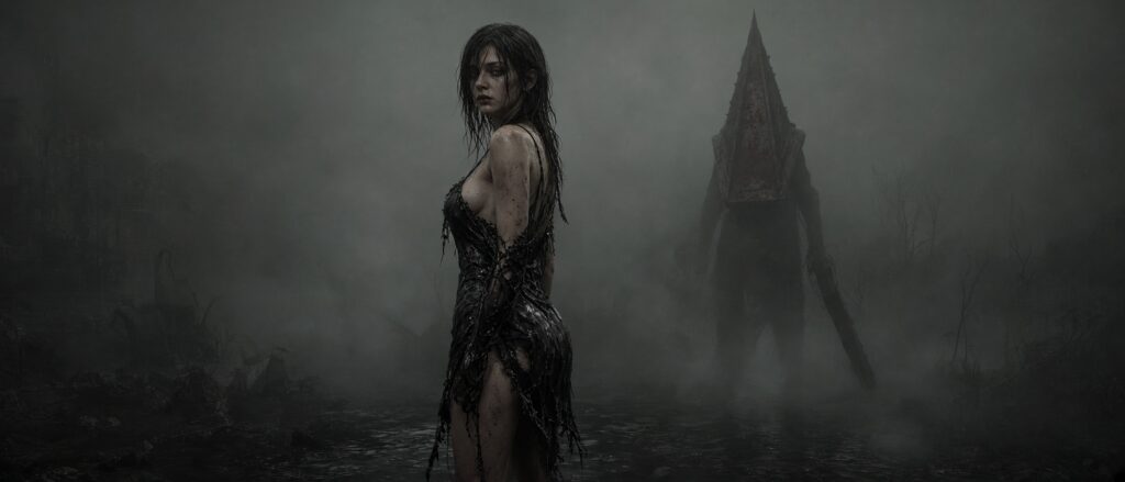 Pyramid Head chasing